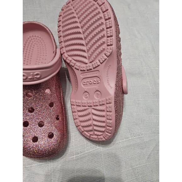 Crocs Special Edition Pink Glitter Size 7 - Picture 5 of 8